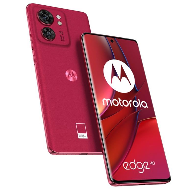 Se Motorola Moto Edge 40 5G (256GB/Viva Magenta) hos Salgsbutikken.dk